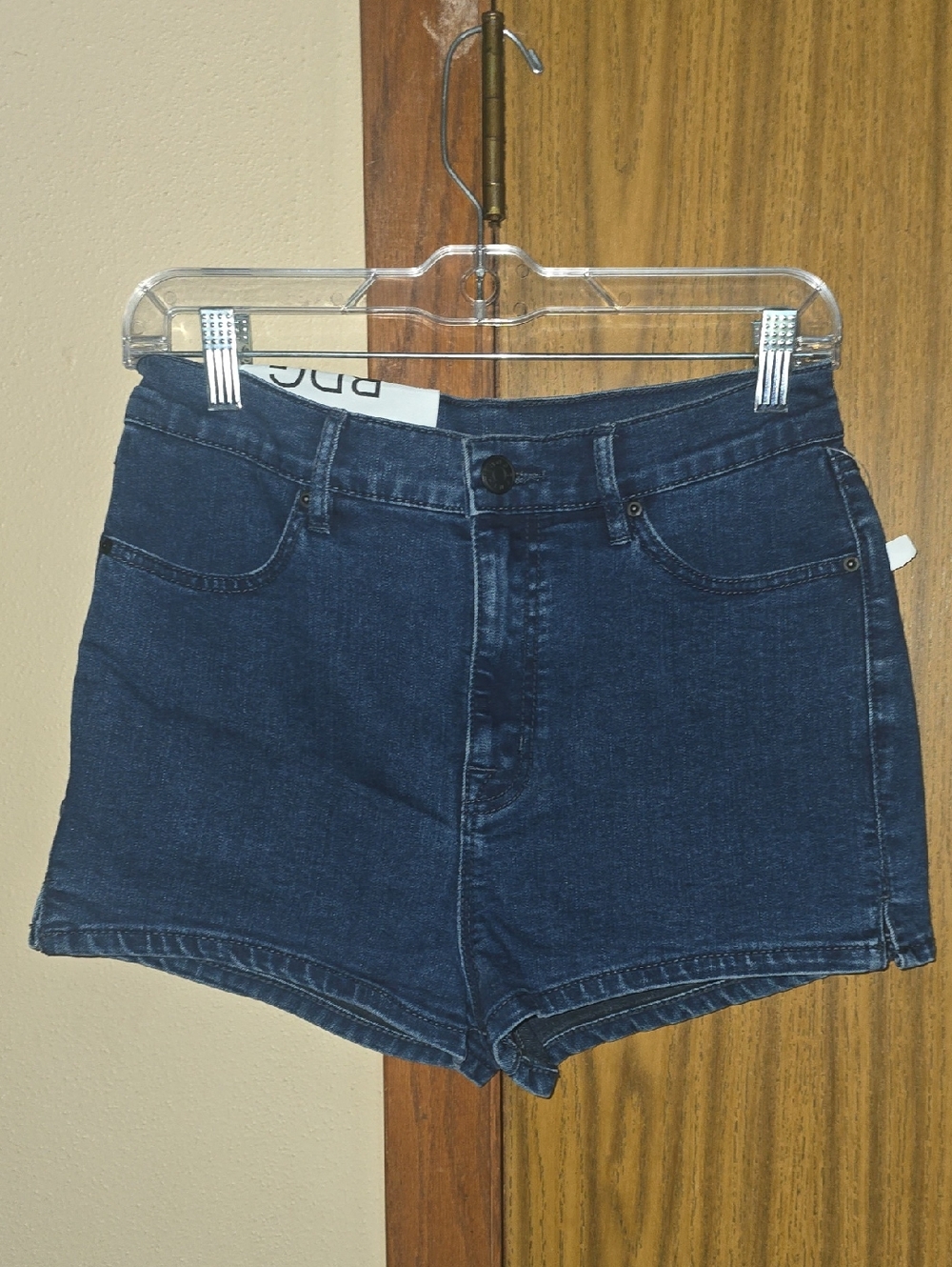 BDG Dark Blue High-Rise Denim Shorts